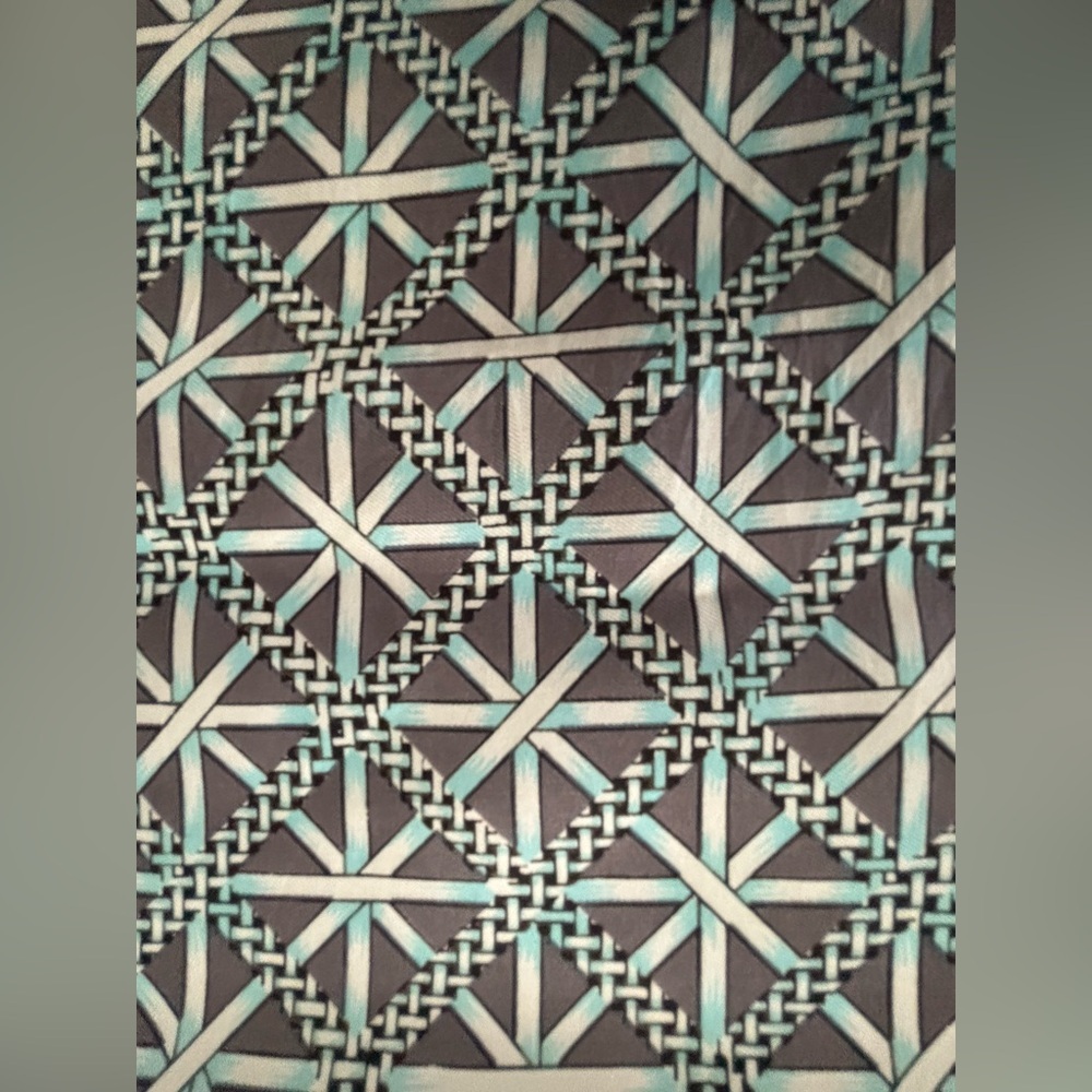 Echo | Ladies Echo Geometric Pattern Square Silk … - image 4